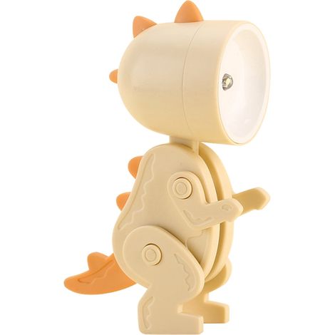 Veilleuse Dinosaure - Lampe De Bureau Led Portable Avec Support Téléphone - Pour Chambre D Enfant Et Étudiant - 9,8 X 5,1 Cm - 3 Piles Ag3 Non Inclues (1/5)