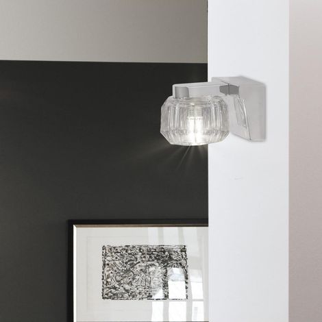 Aplique de pared modelo Portia acabado cromo 7 cm(alto) 10 cm(ancho) 12 cm(fondo (1/2)