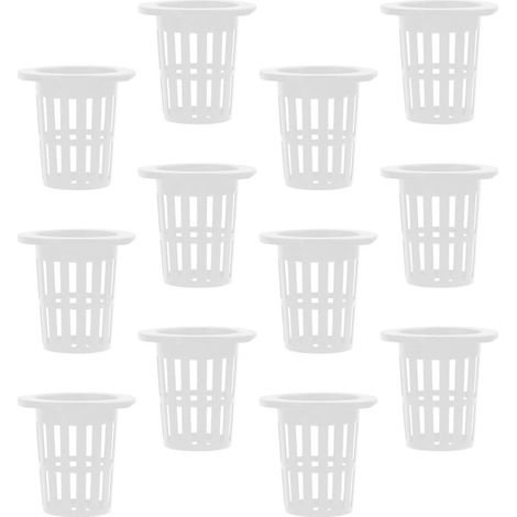 50 Paniers Hydroponiques Blancs 70 MM pour Culture Hors-Sol Pots Filets de Pépinière Réutilisables en Plastique Solide Kit de Plantation 50 Pièces pour Jardin Intérieur et (1/5)