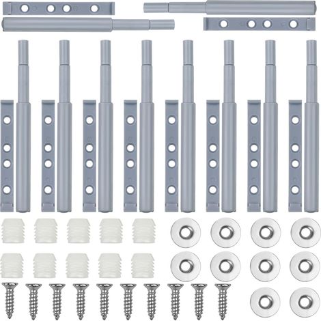 Aimant Porte Placard, 10 Pièces Push to Open Poussoir Pression Loquet Magnetique, Amortisseur Ferme Porte Poussant, Rebondeur de Tiroir D'armoire, Poussoir Placard Fermeture Magnétiques (1/5)