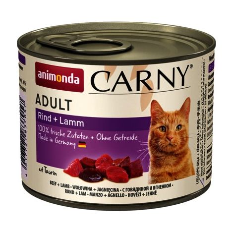 Animonda Carny Adult - Manzo e Agnello per Gatti Adulti, 200g