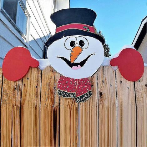Clôture pour animaux, décoration de Noël extérieure, panneau festif pour l'occasion, décoration de jardin, ornements de Noël, décoration de fête (1/4)