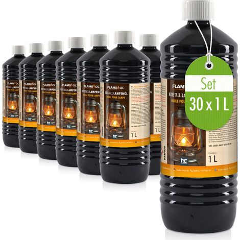30x 1 L FLAMBIOL® Lampenöl Hochrein Kristallklar