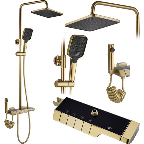 Thermostatic Shower Set REA Rob Brush Gold (1/6)