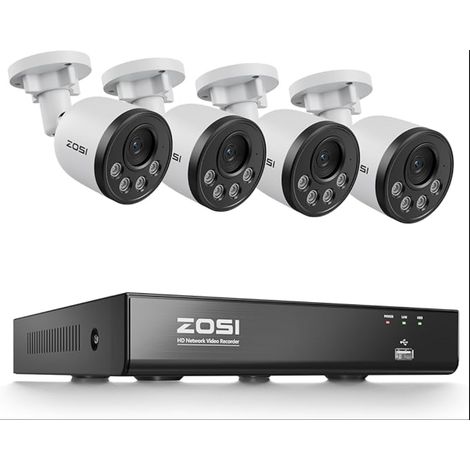 4K 8CH Kit Vidéo Surveillance PoE Extérieure Caméra IP PoE 8MP 8CH 8MP NVR Détection Personne Alerte Vision Nocturne Enregistrement (1/5)