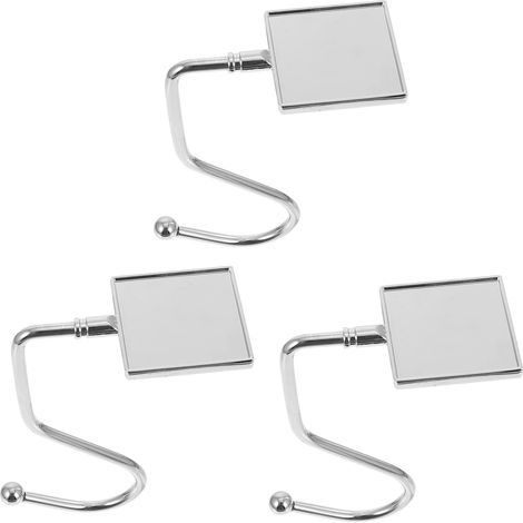 Lot de 3 crochets de bureau robustes en fer, détachables et de type S, pour suspendre les sacs d'école à la maison, dans la cuisine et au bureau. (1/5)