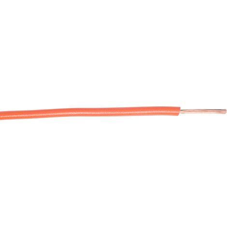 Fil de câblage électrique RS PRO, 1,5 mm² 16 AWG, 450/750 V, PVC Orange, 100m ( Prix pour Bobine de 100 Mètres )