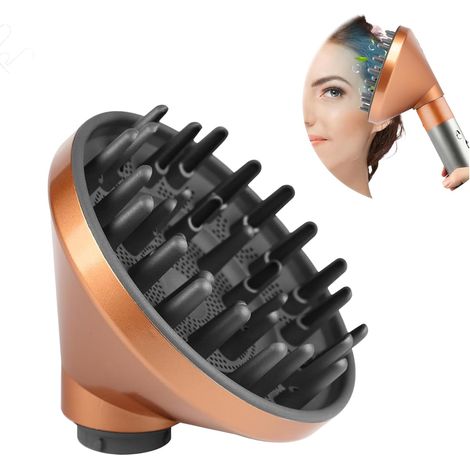 Diffusore Dxyue per Dyson Airwrap Styler HS01 HS05, trasforma il tuo styler in un asciugacapelli (oro) (1/5)