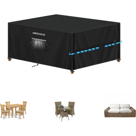 Housse de protection pour mobilier de jardin 120x80x75cm, imperméable et anti-UV (1/5)
