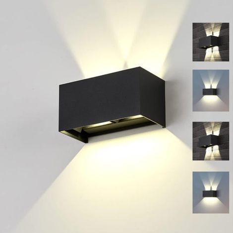 Applique murale LED 24 W, applique d'extérieur, lumière blanc 3000 K, étanche IP65, faisceau réglable à 120°, convient pour couloirs et garages (1/5)