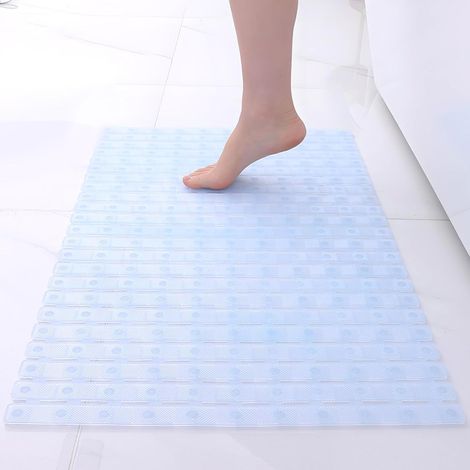 Tapis de douche haute sensibilité cutanée 70x40 cm, tapis de bain pour enfants antidérapant pour la douche sans BPA sans latex, tapis de douche (1/4)