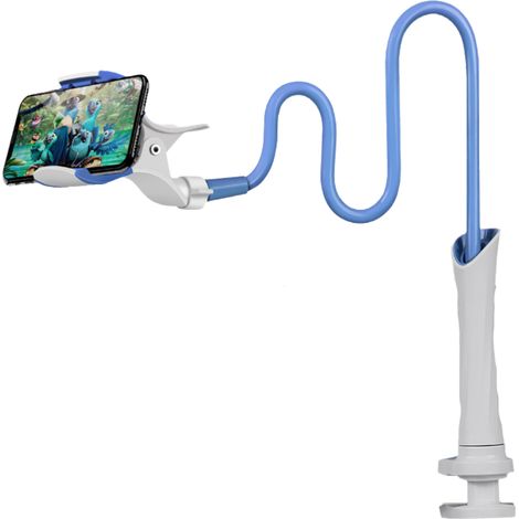 Support Téléphone - Col De Cygne Flexible - Rotation 360° - Pour Smartphone Et Tablette - Blanc - 1 Pièce (1/5)