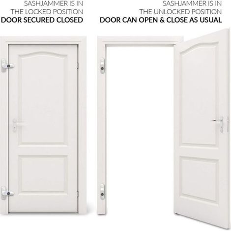 Bloqueur De Porte - Alliage De Zinc - Pour Portes Et Fenêtres En Pvc - Blanc - Lot De 2 (1/5)