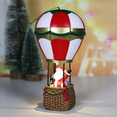 Hanging Santa Hot Air Balloon Decoration–Santa Ornament for Windows & Ceilings – Festive Xmas Decorations & Christmas Ornaments, Hanging Father Christmas Figure Indoor Décor (1/4)