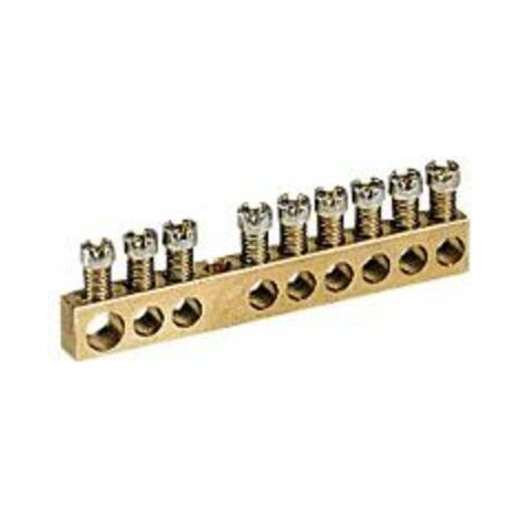 Bornier de répartition nu à visser - 1 connexion 6mm² à 25mm² - longueur 192mm - 04807 - LEGRAND