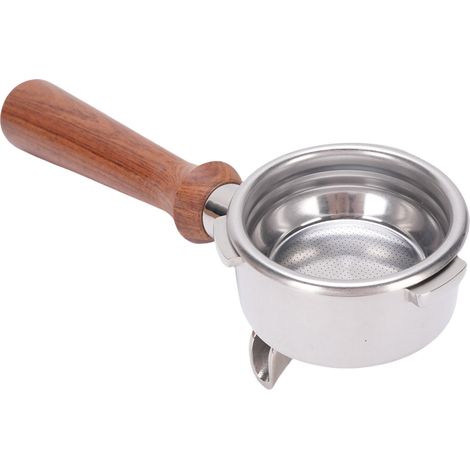 Professioneller Doppelauslauf-Siebträger 58 mm aus Holz und Edelstahl für universelle Kaffeemaschinen (1/5)