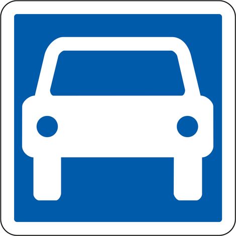 Panneau Indication C107 – Route à accès réglementé – Carré Classe 1 500 mm – Gamme BRETAGNE (1/5)