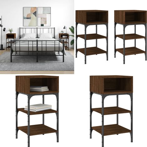 Tables de chevet 2 pcs chêne marron 35x34,5x70 cm - Table De Chevet - Meuble De Chambre - Commode - Armoire - Mobilier Intérieur - Home & Living