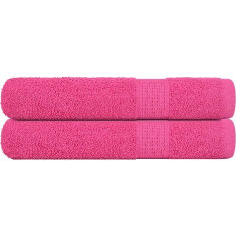 Serviettes de sauna FROGN, lot de 2, rose, 80 x 200 cm, 360 g/m²