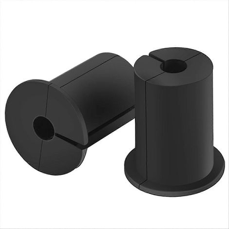 Kit 2 pièces passe-câble mural noir pour Ethernet, grommet de cloison, gestion de câbles, finition élégante, accessoire rangement réseau. (1/5)