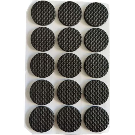Lot de 30 patins antidérapants en caoutchouc pour pieds de meubles (table, chaise) - Diamètre 2,7 cm