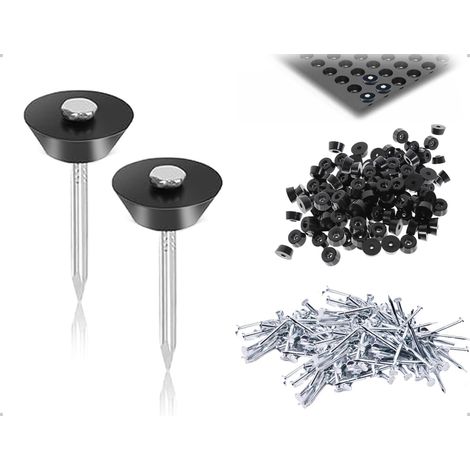 50 Pièces Clous d'Étanchéité Pour Membranes Alvéolées,Clous d'Installation,Clous Pour Membranes Alvéolées en Fer Galvanisé Avec Fixations,Pour Plates-bandes Surélevées,Drainage de Chantier (1/5)