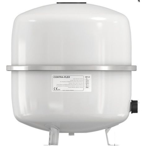Vase d'expansion membrana pour chauffage, 3 bar, 35 litres, modèle maison, blanc