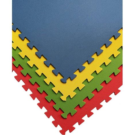 Esterilla Puzzle para Suelos de Gimnasio y Fitness Colores Protección de Goma Espuma, tatami puzzle Expandible 48 uds 60x60