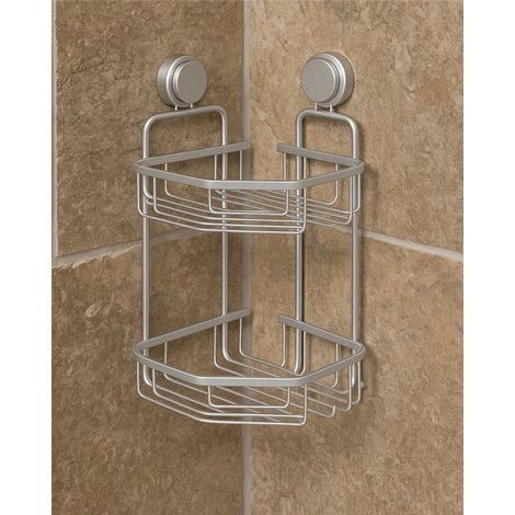 Mensola angolare doccia 2 ripiani silver 160101 (1/2)