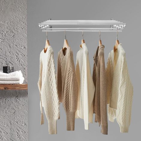 YISSALE -Outillage -Support de séchage à linge monté sur pied, acier inoxydable, armoire de séchage à linge extensible (1/5)