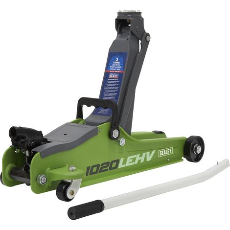 Sealey Trolley Jack 2 Tonne Low Profile Short Chassis - Hi-Vis Green 1020LEHV (1/5)