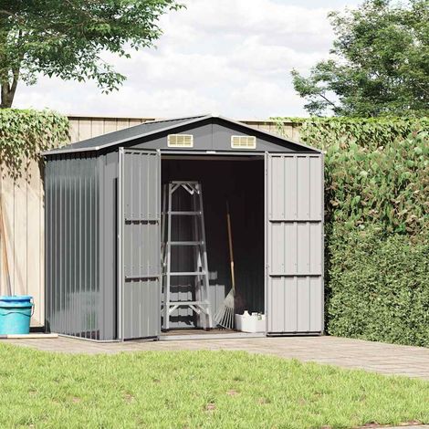 Abri de jardin Gris 205x129x183 cm Acier galvanisé CFW19476 (1/5)