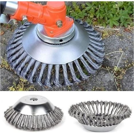 Unkrautbürstenkopf – ZHUODIKE – 200 x 25,4 mm – Robuster Stahl – Universell – Freischneider (1/4)