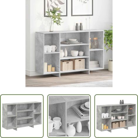Étagères - Buffet gris béton 120x30x75 cm bois d'ingénierie (1/5)
