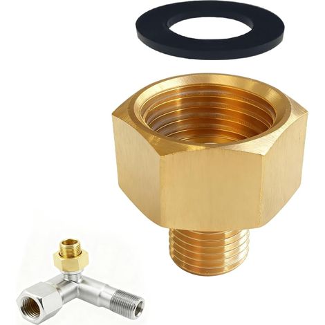 1 Raccord De Gaz Lpg Gas Adapter 1/2" R X 1/4" Adapter Gasflasche Adaptateur Bouteille De Gaz Raccord Rapide Pour Utilisation en Camping Et Extérieur,résistant Et Durable (1/5)