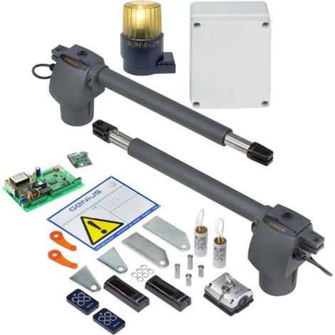 Faac – Kit de motorisation de portail 2 vantaux max 3m – 2 actionneurs 230V – Technologie monocanal 433MHz – 51701273 - gb300