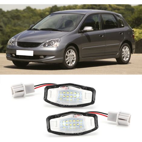 Lot de 2 lampes de plaque d'immatriculation LED 1230V compatibles avec les modèles Honda Civic. (1/5)