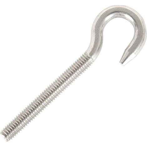 M5 Hook Bolt Screw Ring Hook Stainless Steel Hanging Items Screw Hooks for Hanging Chandelier Craft 10pcs (1/4)