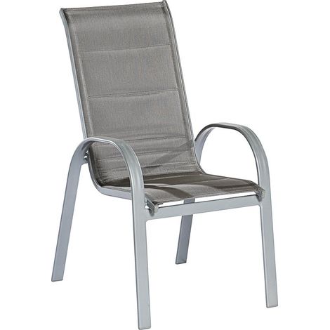 Amalfi di Lusso Stapelsessel 2er Set Aluminium/Textil