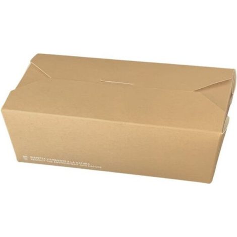 Boîte repas jetable 16x9x6h cm - 25 pièces - Ecobioshopping