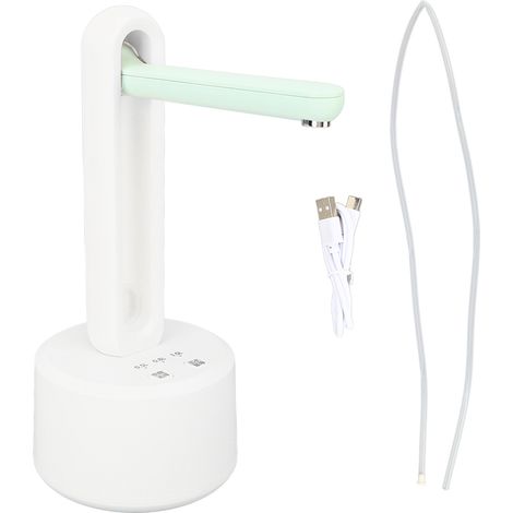 Distributeur de bouteille d'eau de bureau, portable, rechargeable par USB, pompe à eau pliable et automatique pour la maison, le chevet ou le bureau. (1/5)