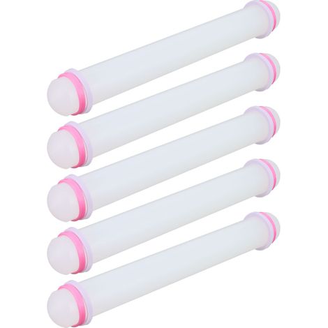 Lot de 5 rouleaux à pâtisserie antiadhésifs de qualité alimentaire pour la cuisson de la pâte à modeler souple. (1/5)
