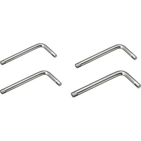 Jeu de 4x clé allen : 1x 3mm + 1x 4mm + 1x 5mm + 1x 6mm acier meuble clef 6 pans creux CHC M6 hexagonale