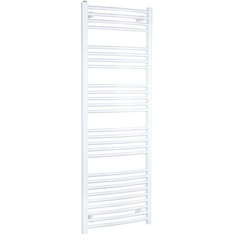 Radiateur seche-serviette courbe Type JESSICA 1200X600 mm couleur blanc RAL 9016 (1/4)