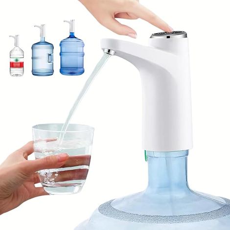Topyond Distributeur d'eau en Bouteille Automatique,USB chargeant Distributeur D'eau Intelligent Sans Fil, Pompe à Eau Potable Automatique,Mini Distributeur D'eau Avec Robinet Pour Chambre à Coucher (1/5)