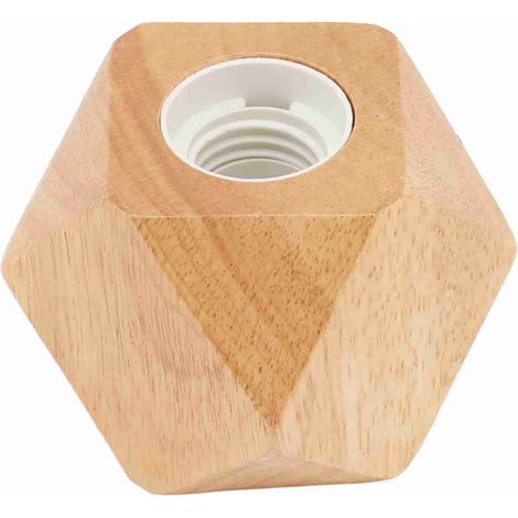 Ortviai Base de Lampe en Bois Forme de Losange avec Prise E27 – Design Moderne et Élégant pour Décoration Intérieure (1/5)