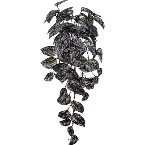 Fausse plante retombante pothos tacheté H 25 cm L 50 cm noir en pot
