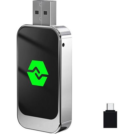Adaptador USB inalámbrico 2 en 1 para CarPlay y Android Auto convierte Android Auto con cable a inalámbrico. (1/2)