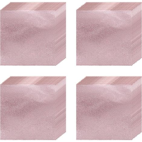 100Pcs Feuilles d'Aluminium pour Bonbons 4x4" (Rose Clair) (1/5)