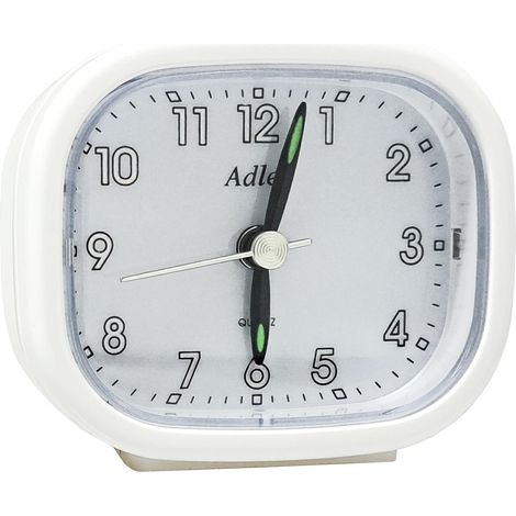 Reloj despertador de cuarzo Adler blanco PT182